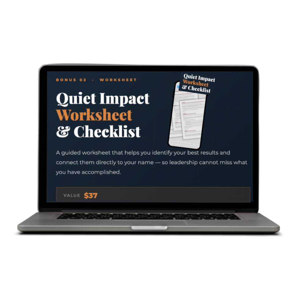 Quiet Impact Worksheet and Checklist